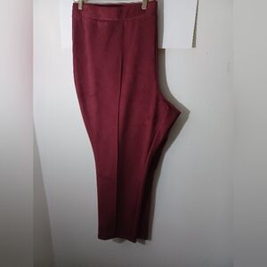 Jason Wu Womens Faux Suede Burgundy Pullon Pants Pre-owned 4X